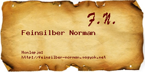 Feinsilber Norman névjegykártya